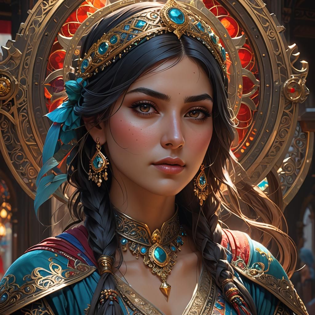 Stunning Portrait of Turkish Girl in Hijab