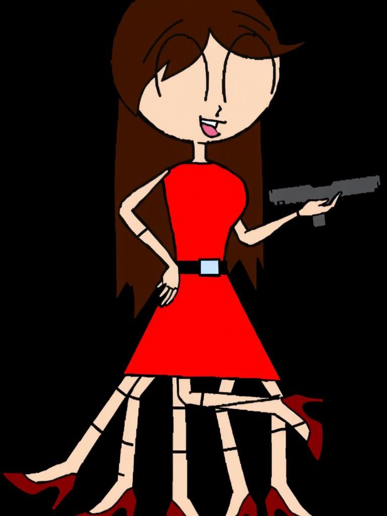 Energetic Woman Tap Dancing in Anime Style