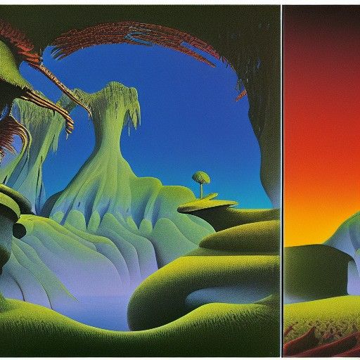 Surreal Landscape in Roger Dean Style