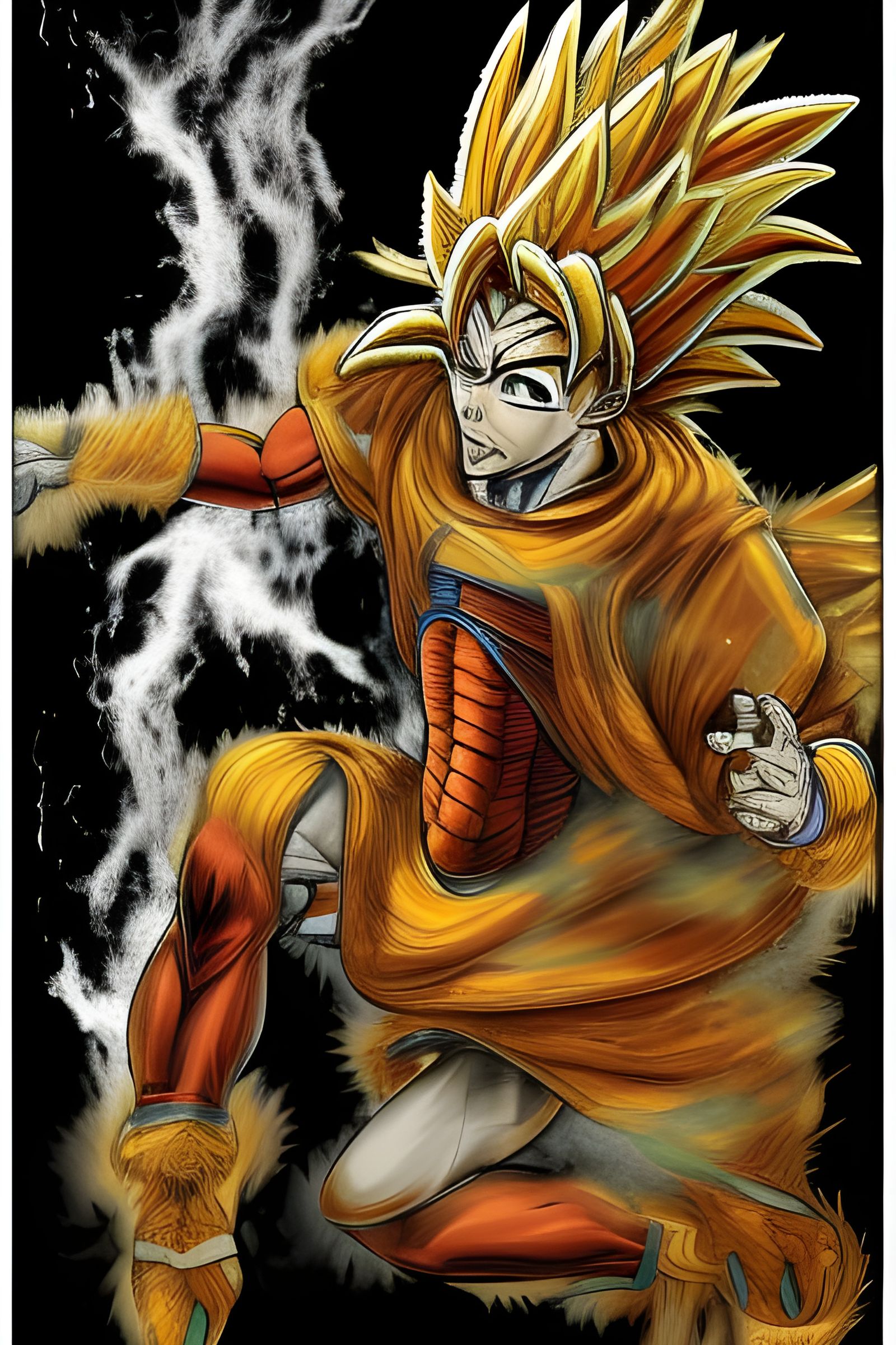 Hyperrealistic Elemental Summoner in Biopunk Style