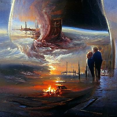 The End of Time: Oil Painting in Gurney Style