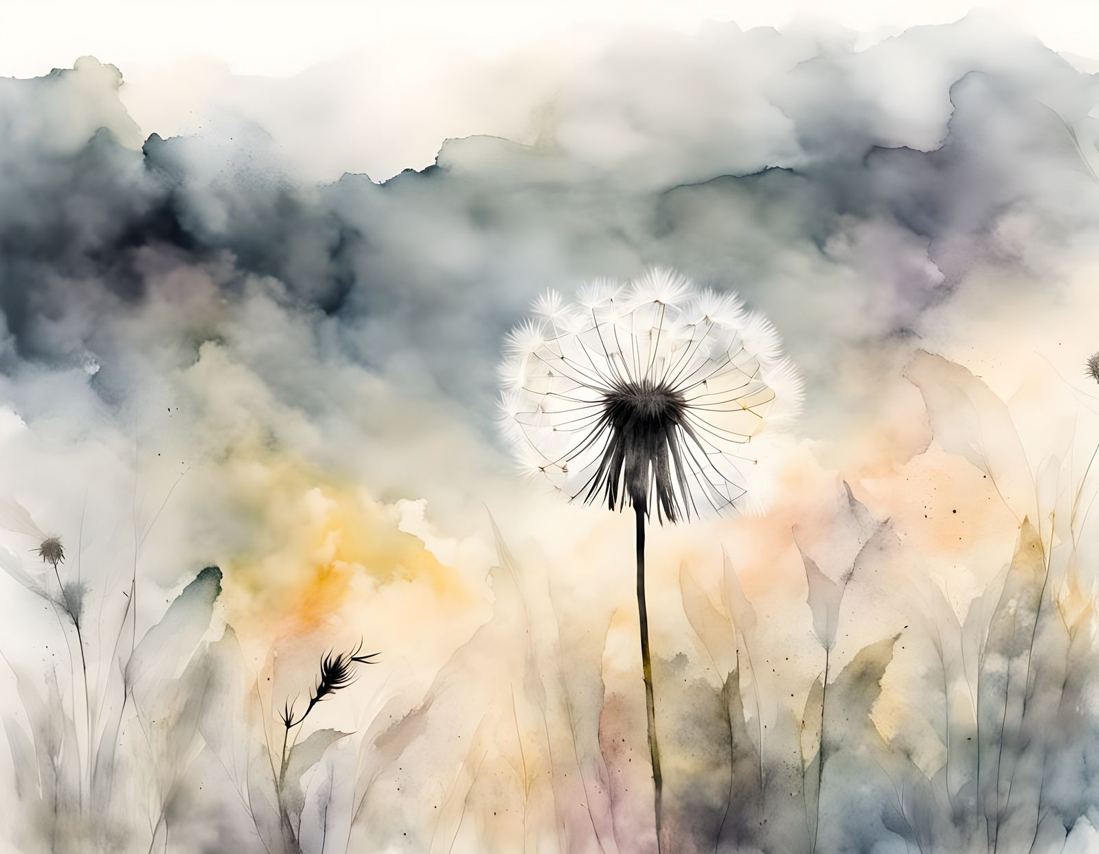 Dandelion in tarmac crack