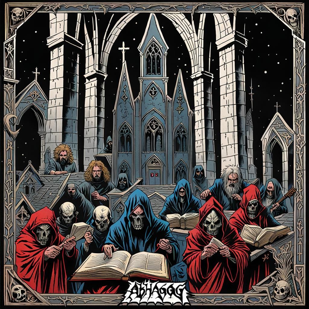 Thrash Metal Album Cover: Abandoned Church Sacrifice