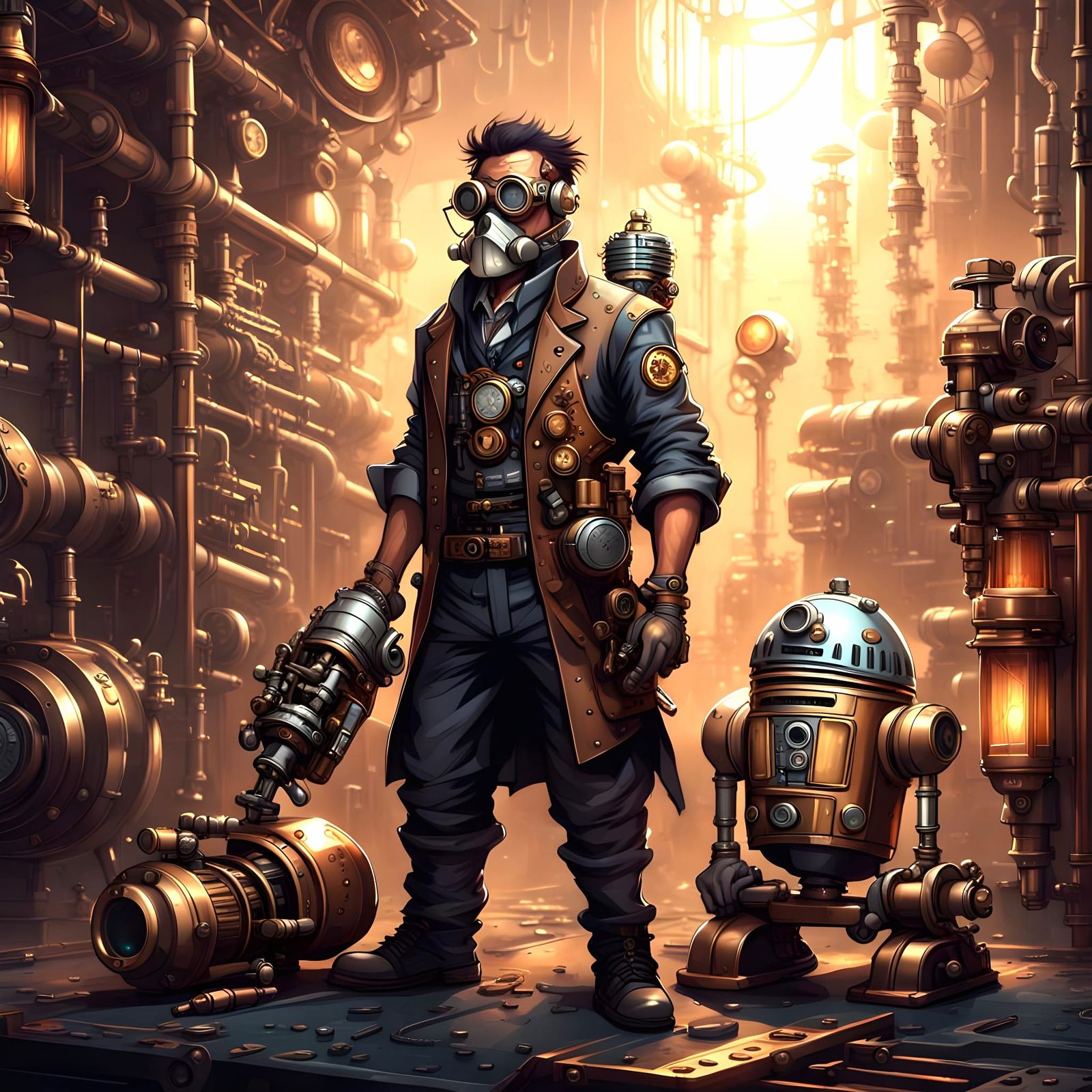 Steampunk Hadoozee Embarks on Futuristic Quest