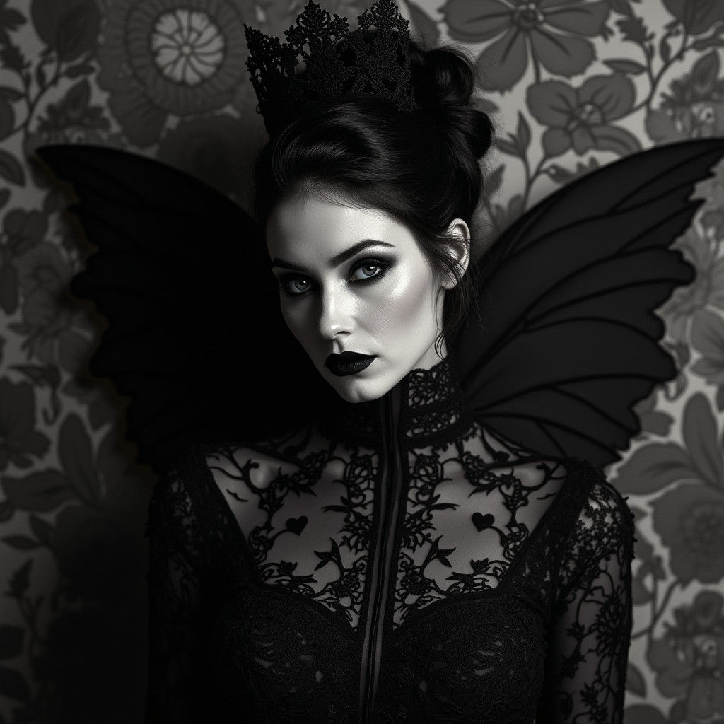 Mystical Woman in Cubist Gown: Surreal Expressionism