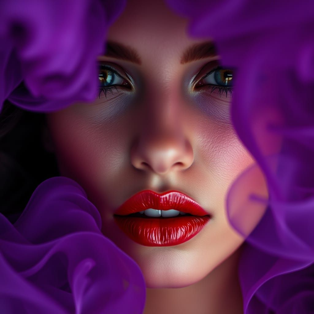 Mystical Woman in Rich Purple Haze