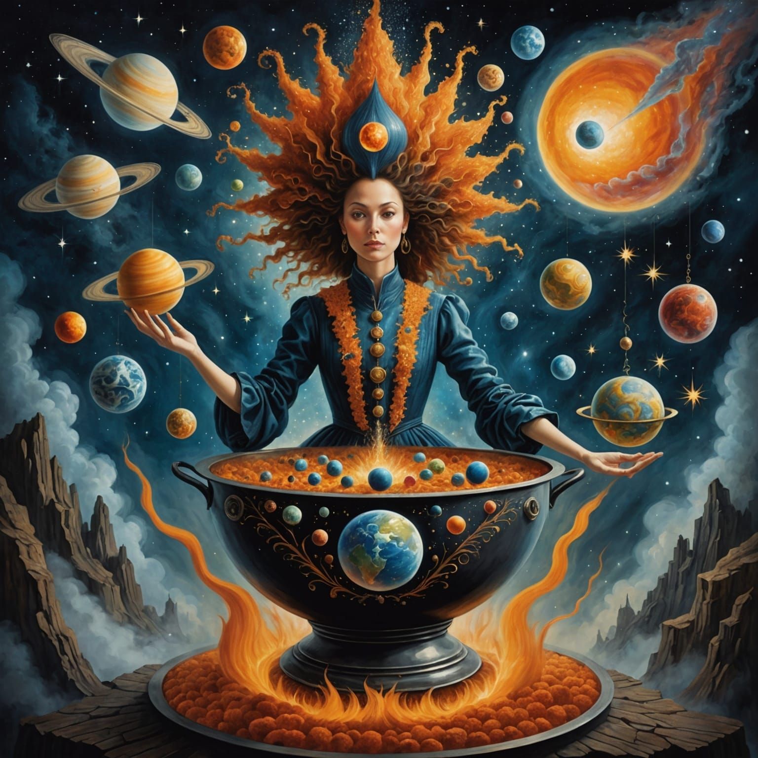 Surreal Cosmic Art Inspired by Remedios Varo