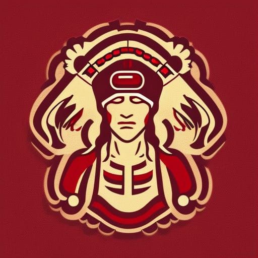 Native American Model in Japanese Illustration Style