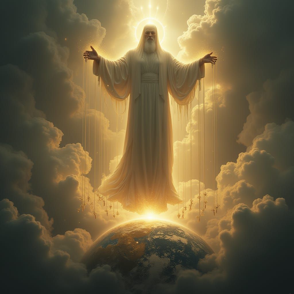 Divine Puppeteer Controlling Humanity's Destiny