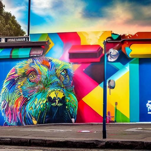 Banksy-Style Graffiti Art Against Global Agenda