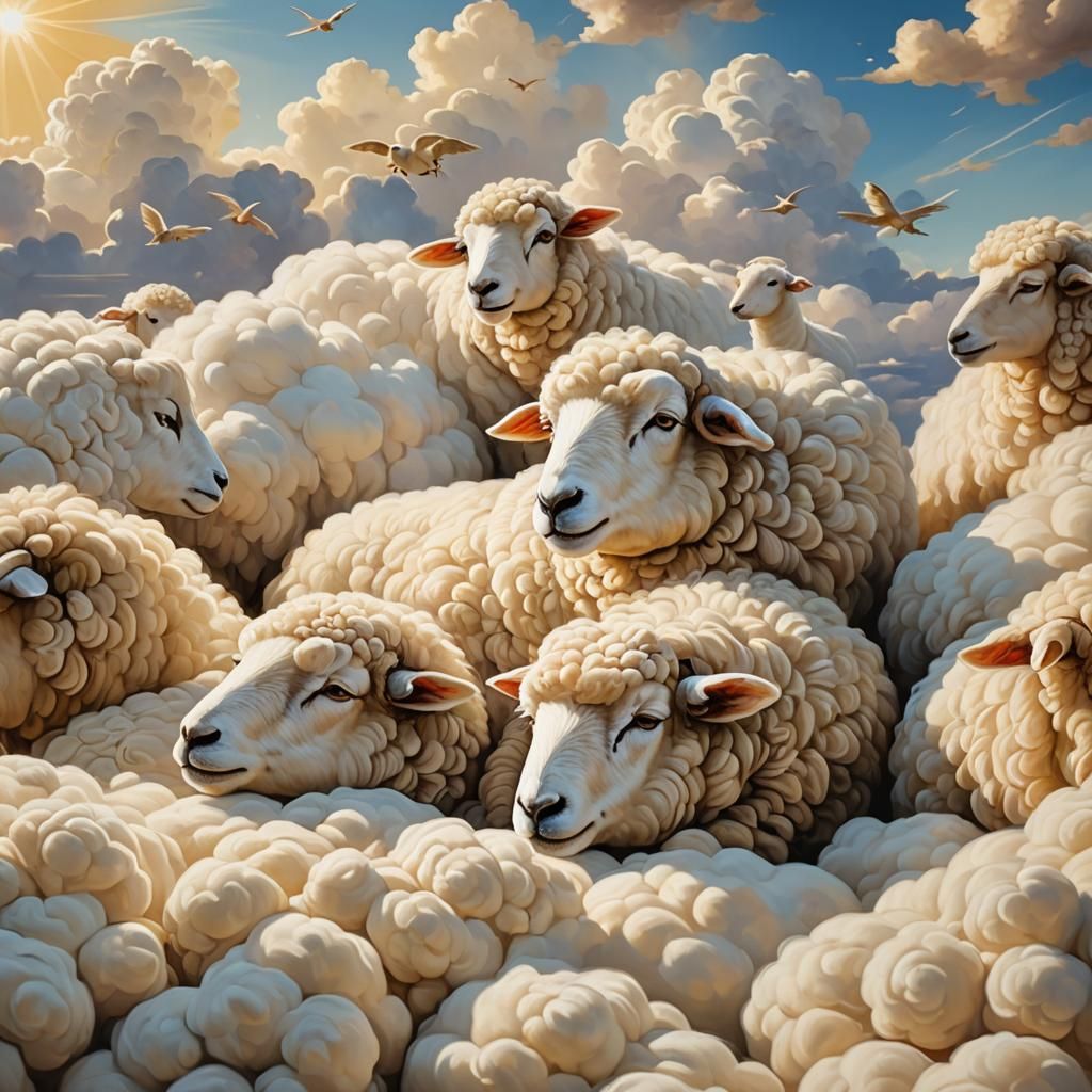 Sheep Sleeping in Clouds: Surreal Vatican Art
