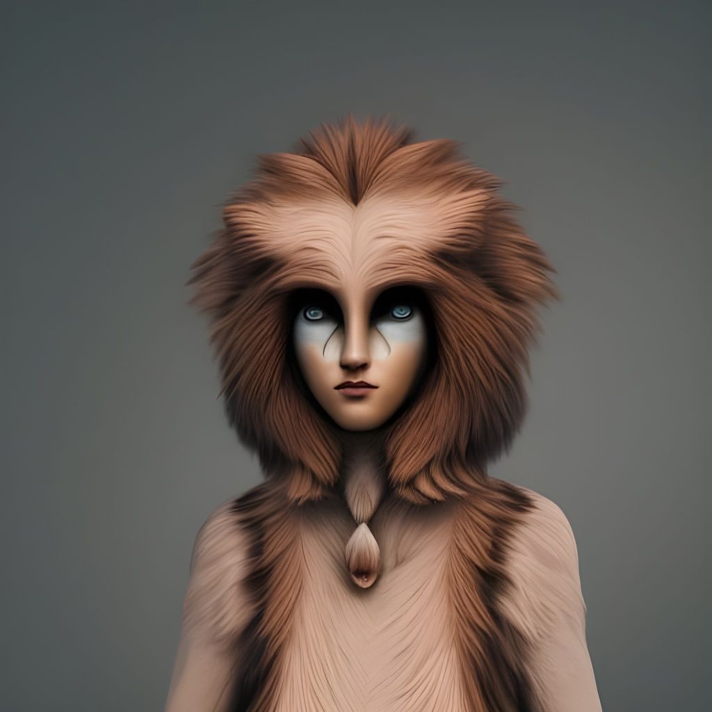 Ethereal Women with Dark Makeup in Mechanical Realism Style