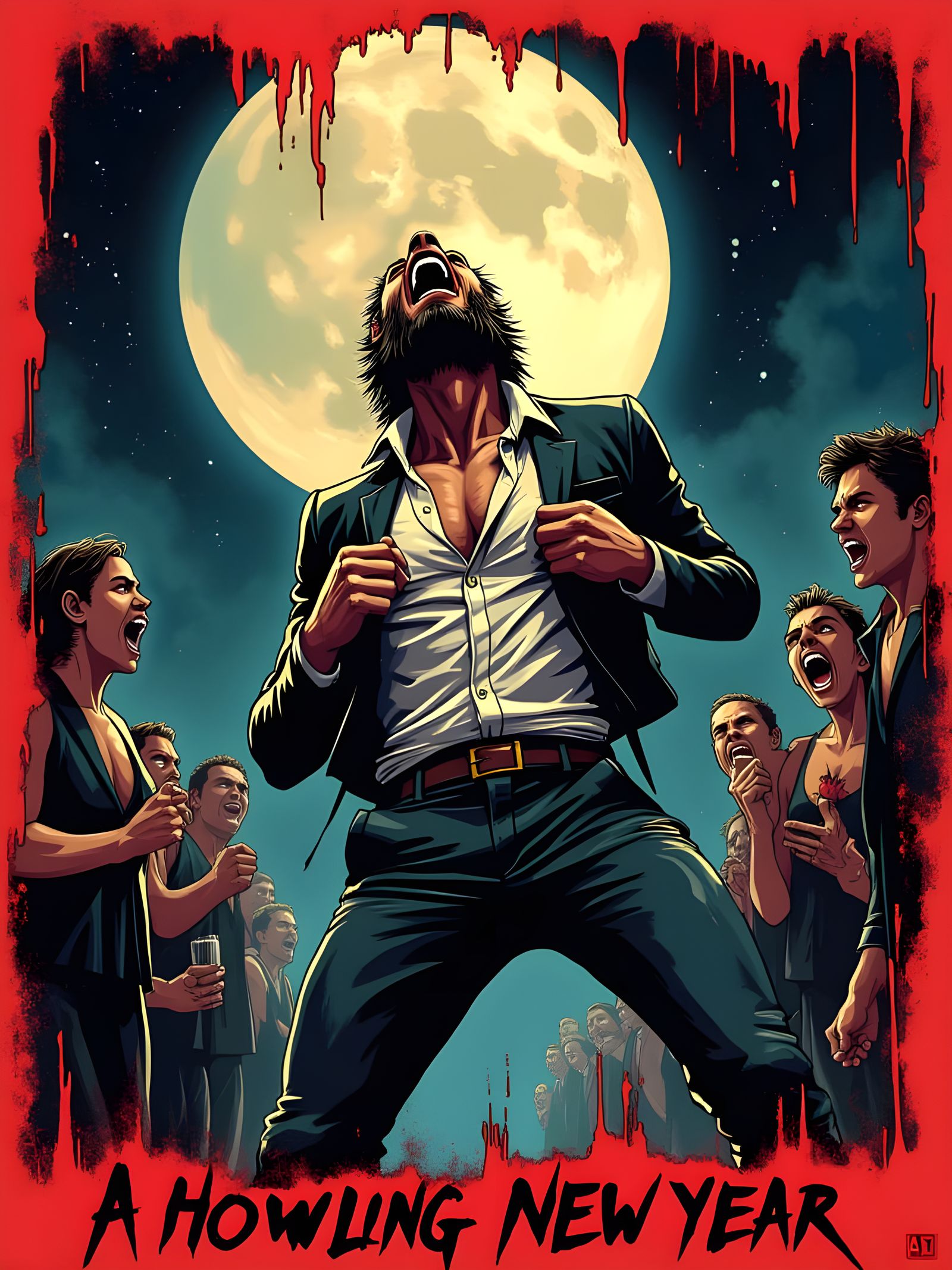 Werewolf Transformation at New Year's Ball