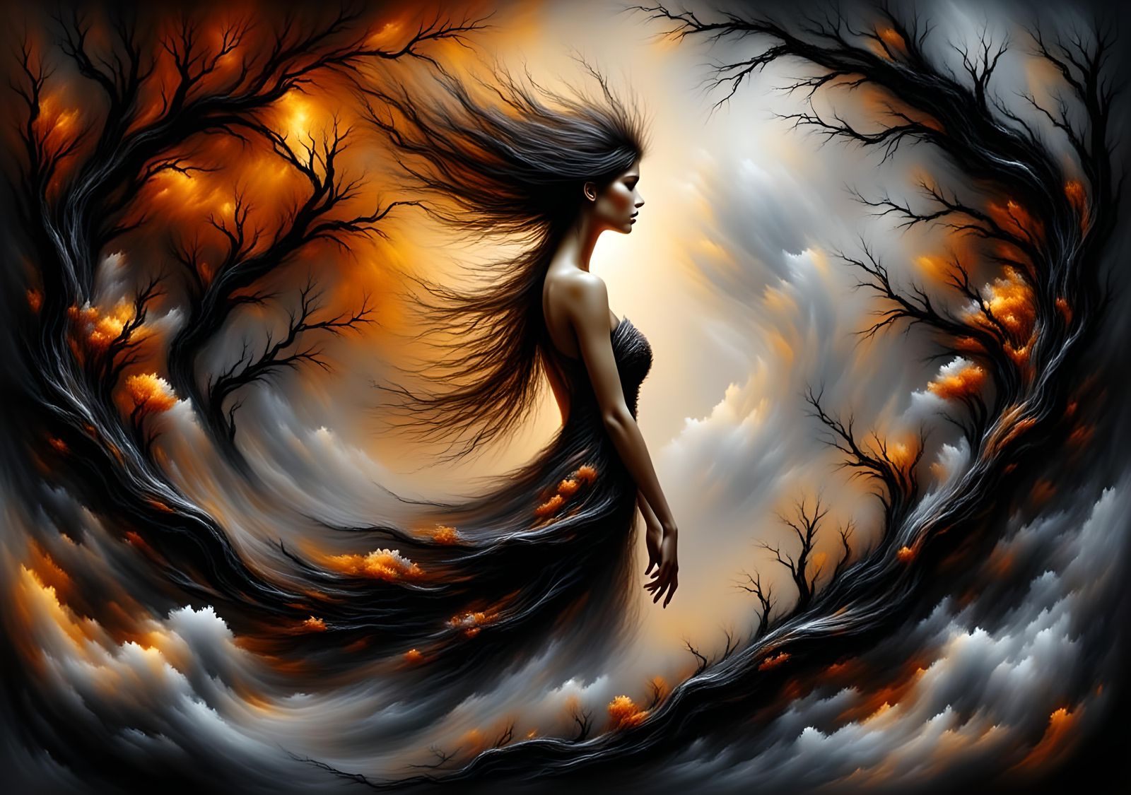 Lotus-Human Hybrid in Mycelium Network