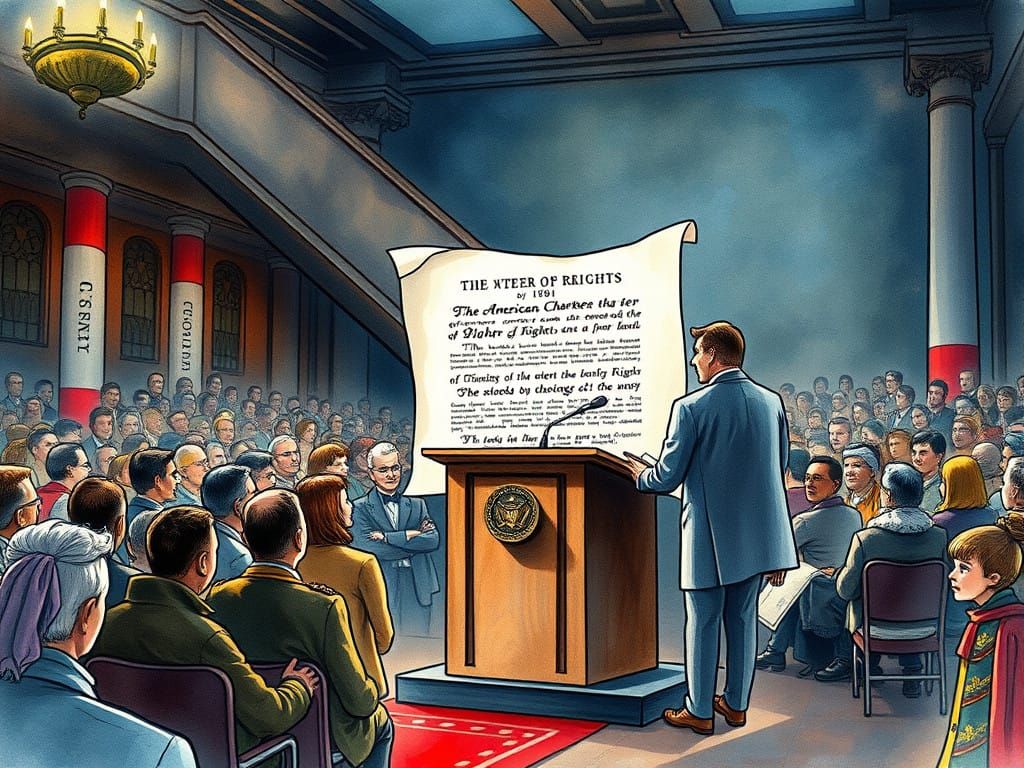 Historic Reading of the American Charter of Rights 1791 in V...