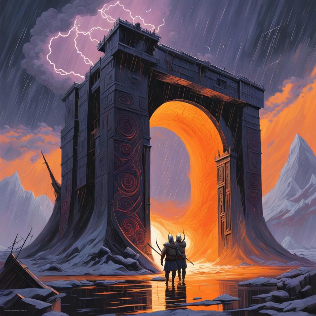 Viking Warriors Emerge Under a Mystical Black Sun