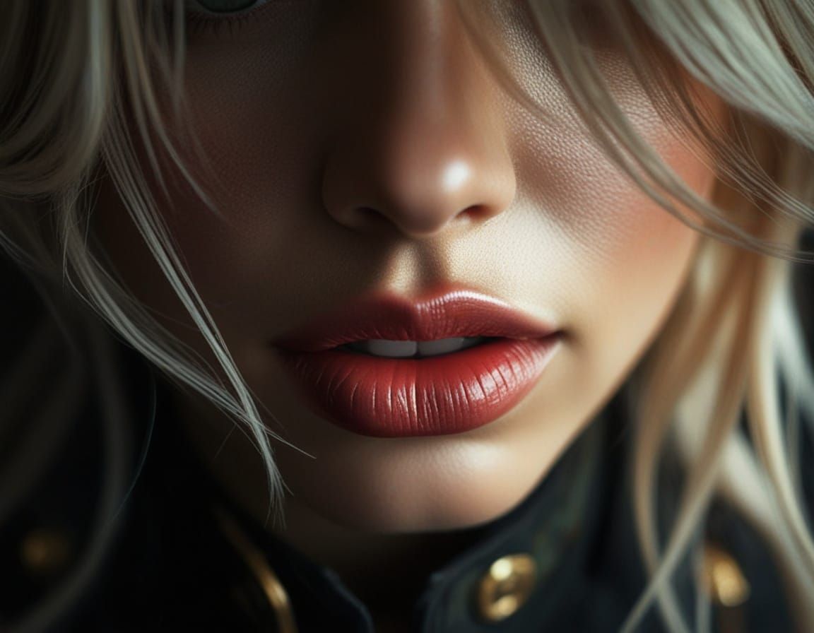 Sultry Steampunk Siren Bares Her Alluring Lips