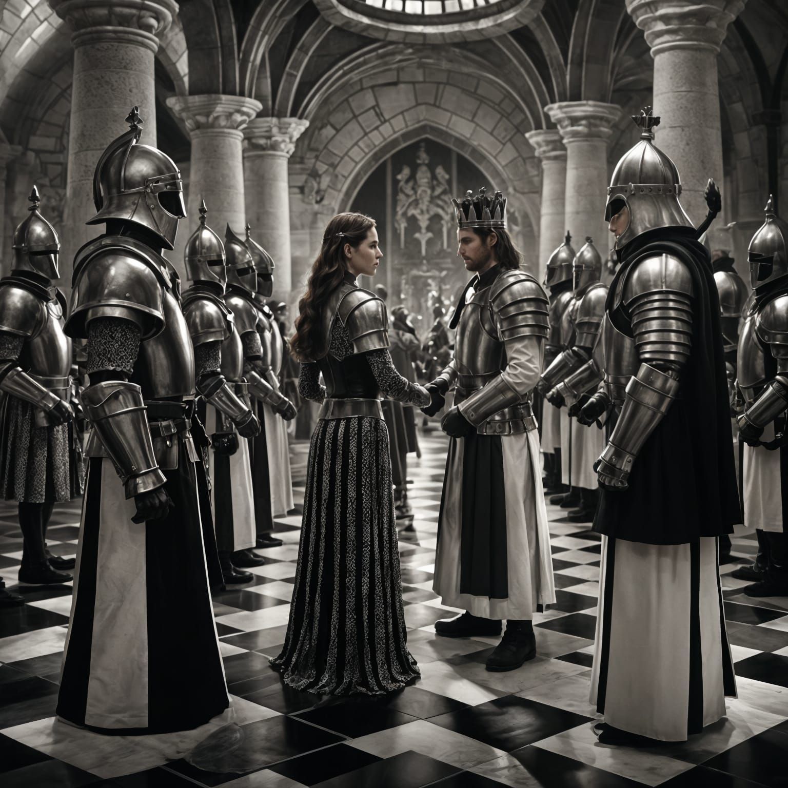 Chess Game Comes to Life in Fantasy Scene