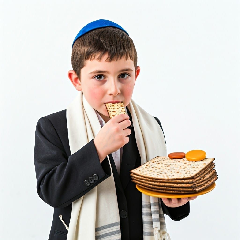 Ultra-Orthodox Boy Celebrates Passover in Traditional Attire