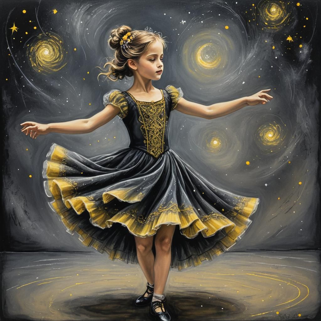 Works in Black, Yellow and Silver Series - 7