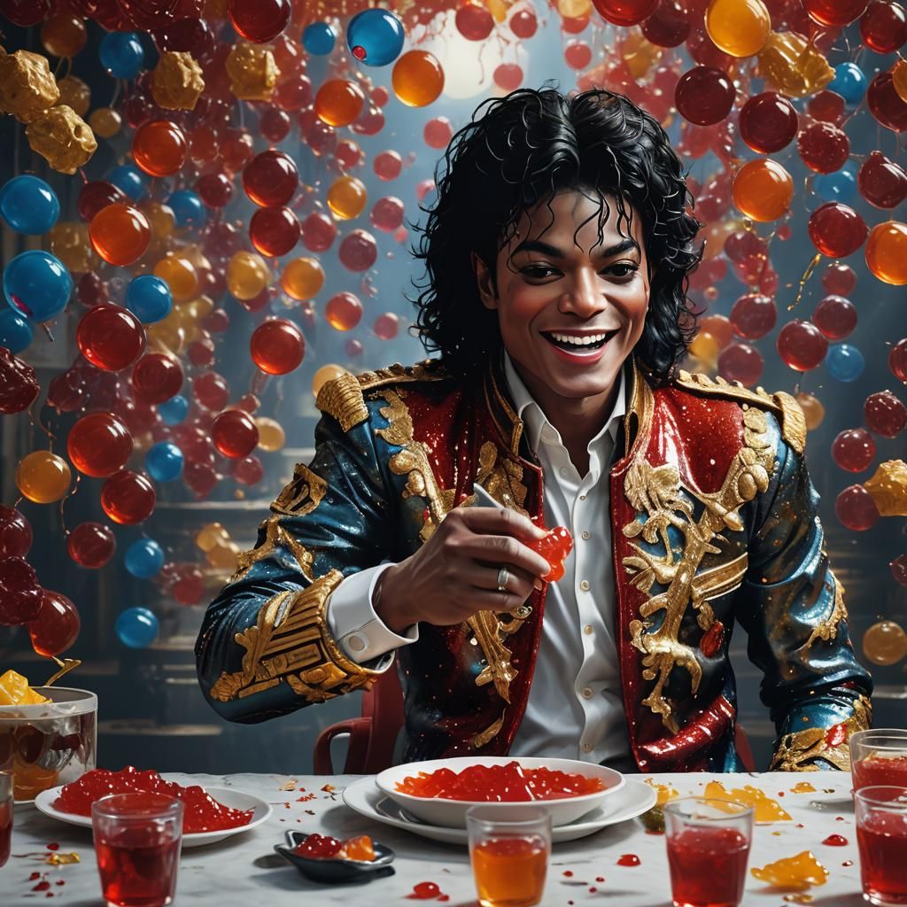 Michael Jackson Eating Jello: Detailed Matte Painting
