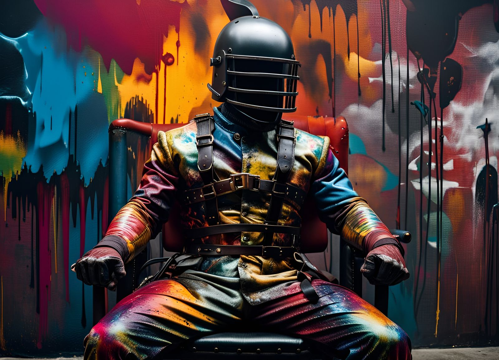 Medieval Man Strapped to Electric Chair