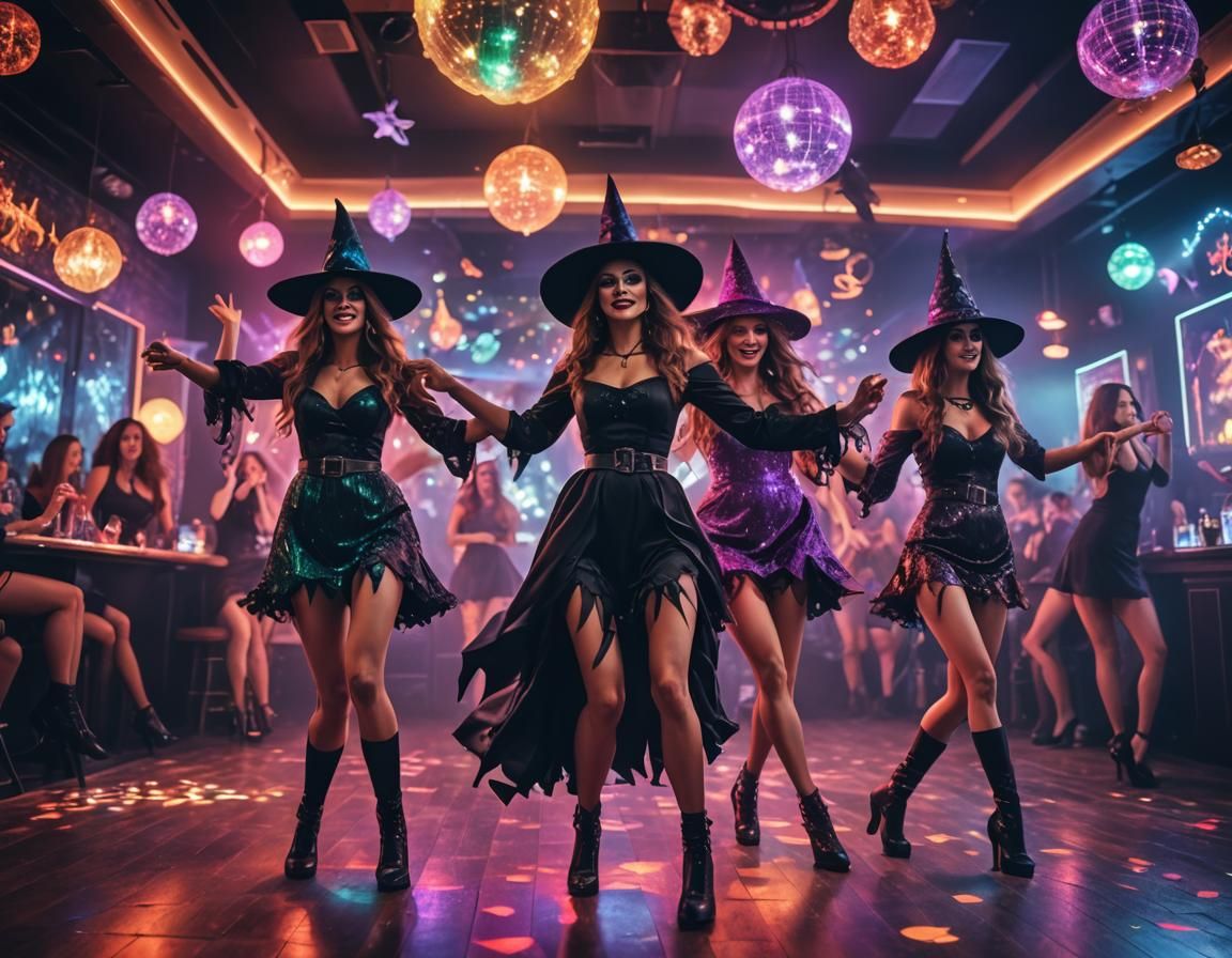 Witches Dancing in a Nightclub in HDR