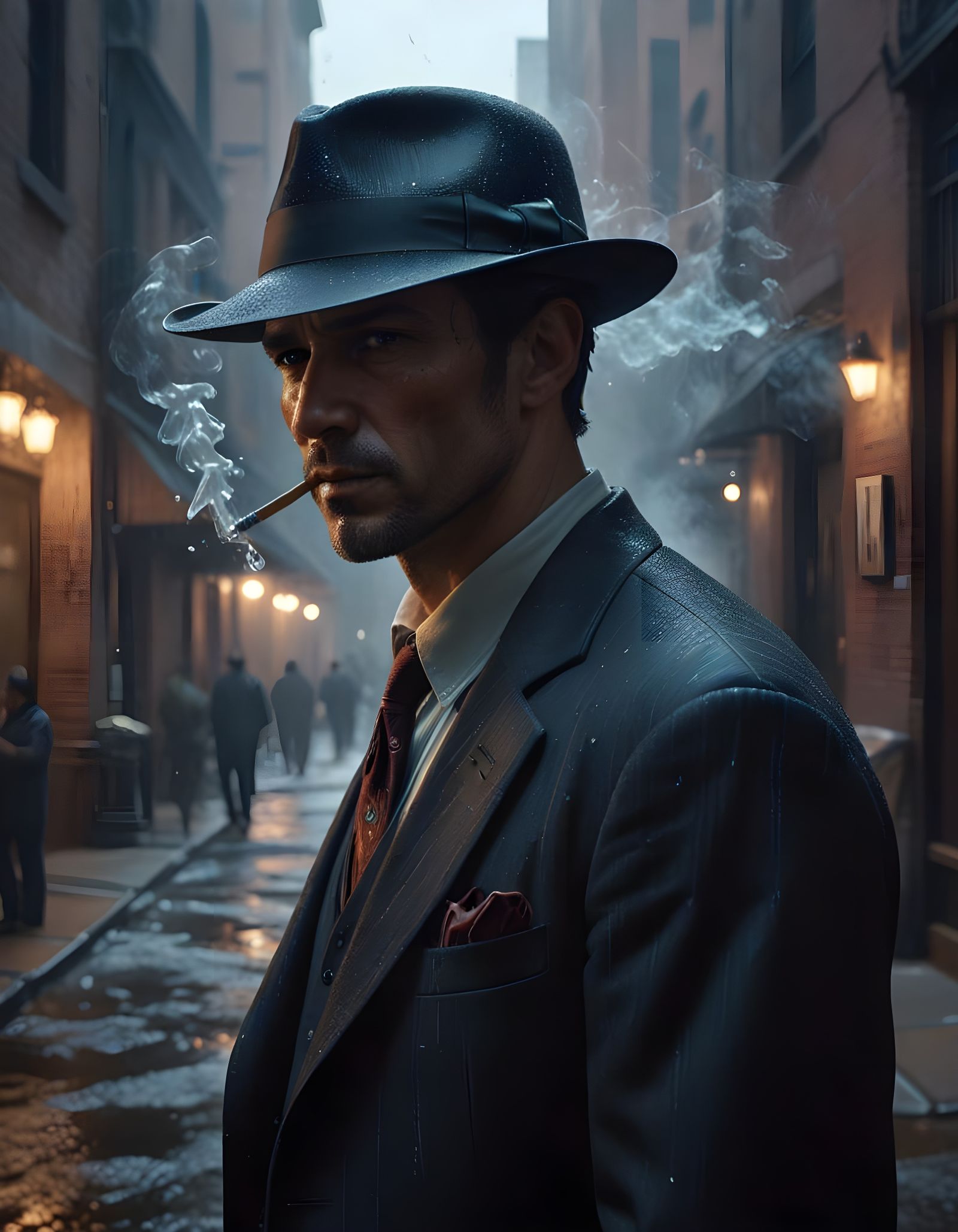 Chicago Gangster in Smoky Alley: Film Noir Style