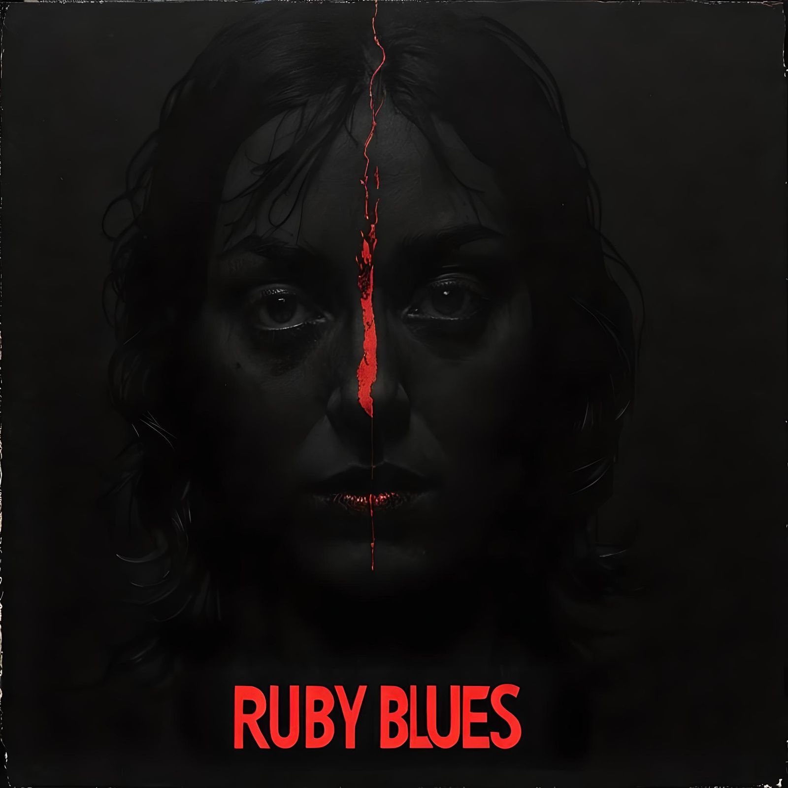 Ruby Blues Album Cover in Red Paint