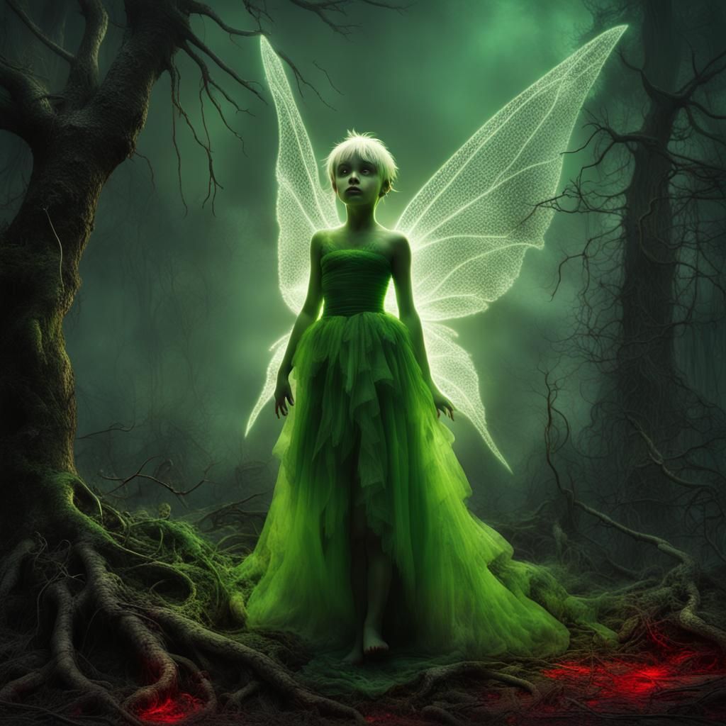 Haunted Tinkerbell in Eerie Forest