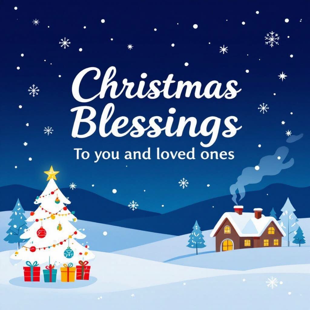 AI Art: Christmas Blessings for You and Loved Ones