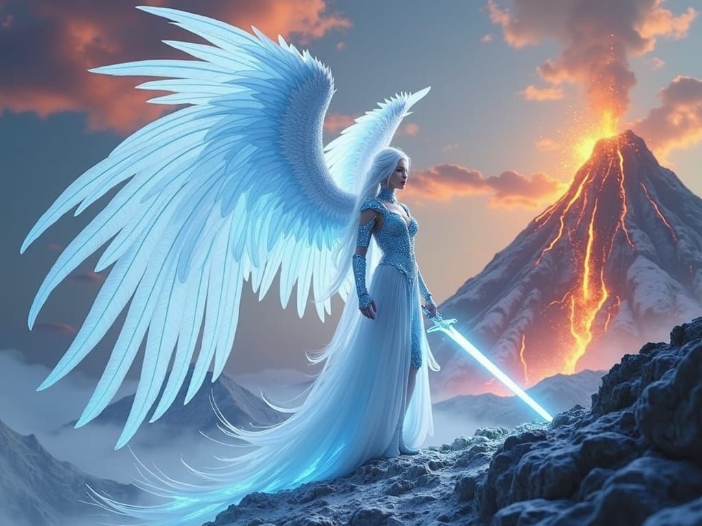 Stunning Frost Angel in Cinematic Glory