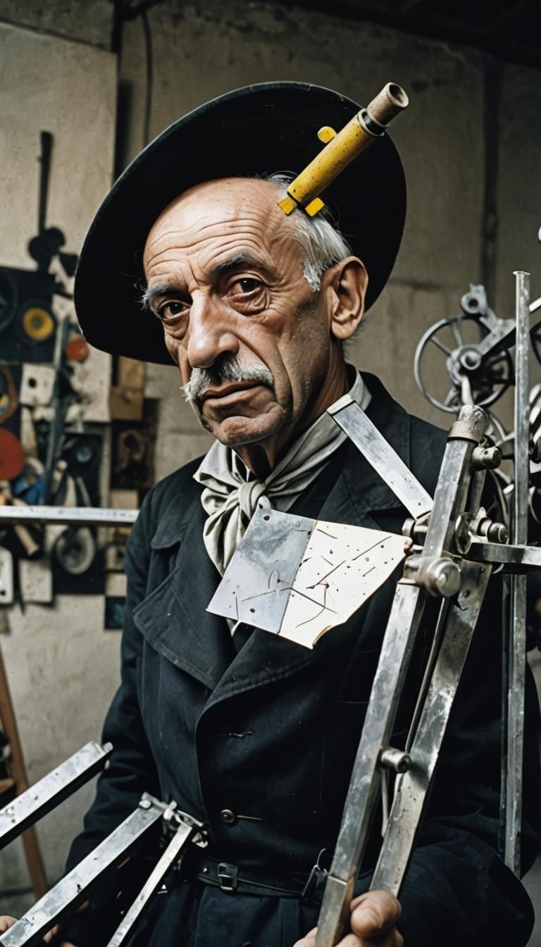 Kinetic Modern Art in Cel-Shaded Digital Style