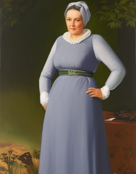 Mature Woman Portrait in the Style of Fritz Willis