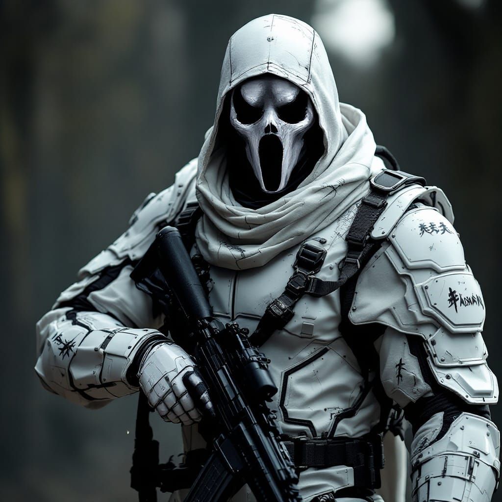 Stealthy Warrior in Carbon Fiber Armor