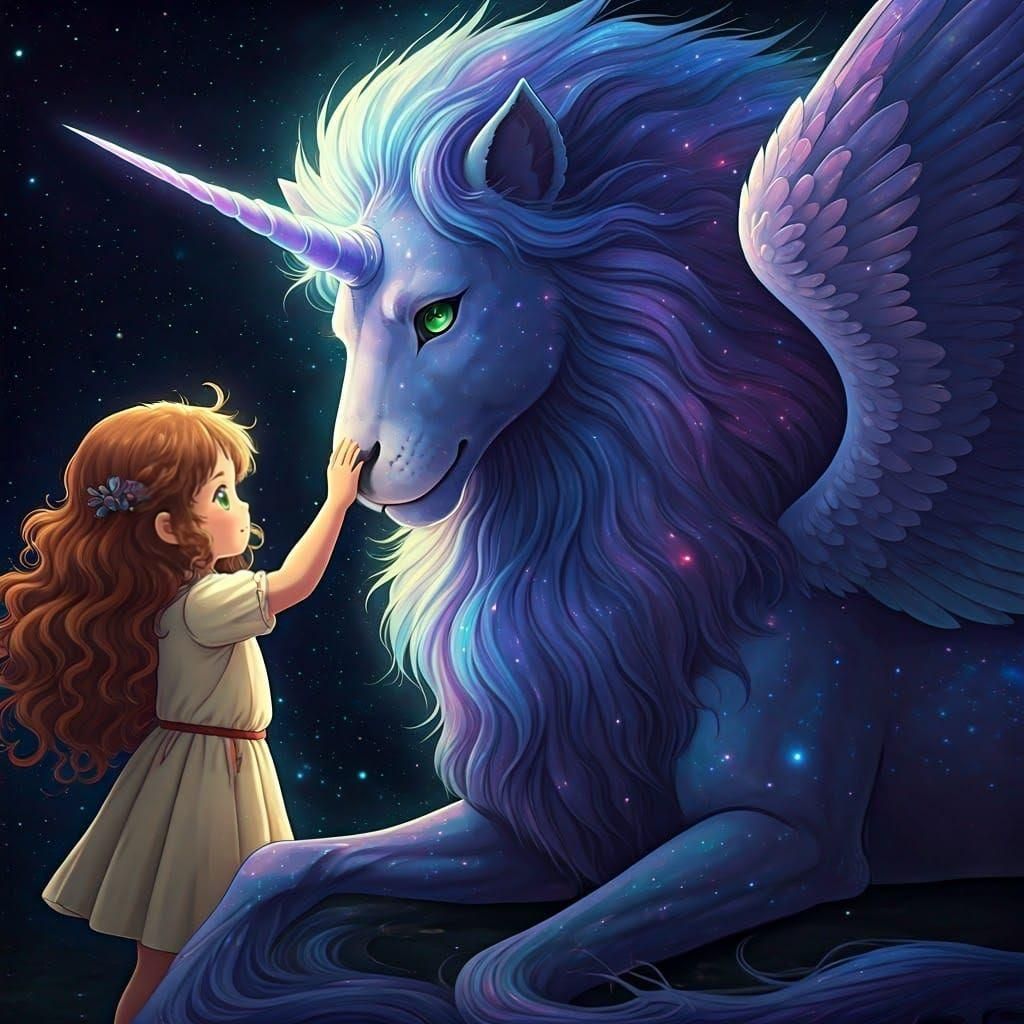 Girl with Galaxy Pegasus: Anime Key Visual