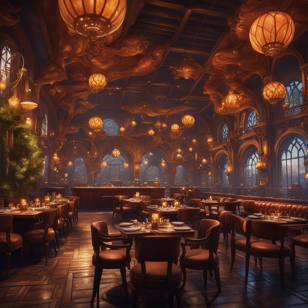 Eye-Catching Restaurant Concept Art in Unreal Engine 5