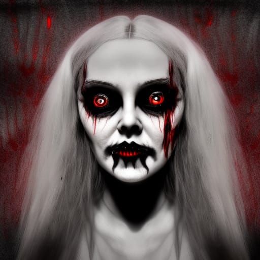 Human size life-size possessed Gothic doll with red evil eyes& black veins & Black ink Dripping out it’s eyes& a siniste...