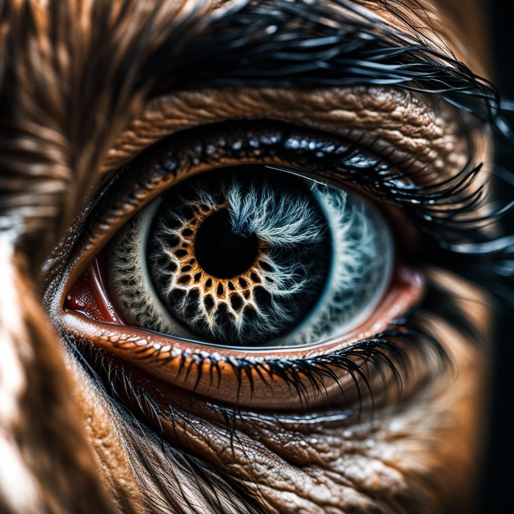 Hyperrealistic Peekaboo Image with Intricate Details