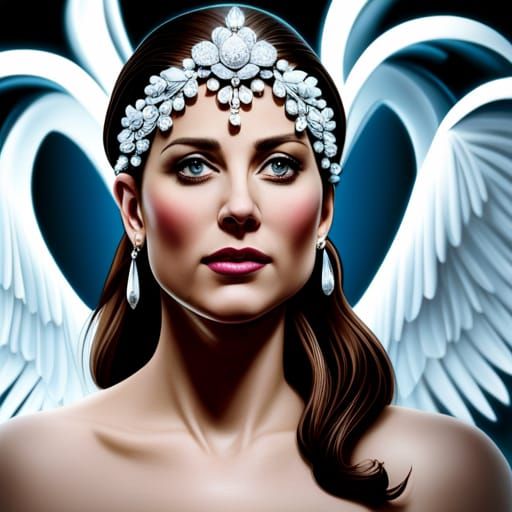 Kate Middleton, Angel Eyes, Detailed Matte Painting