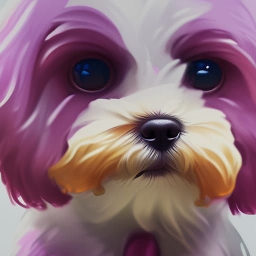 Adorable Cavapoo Puppy with Purple Eyes