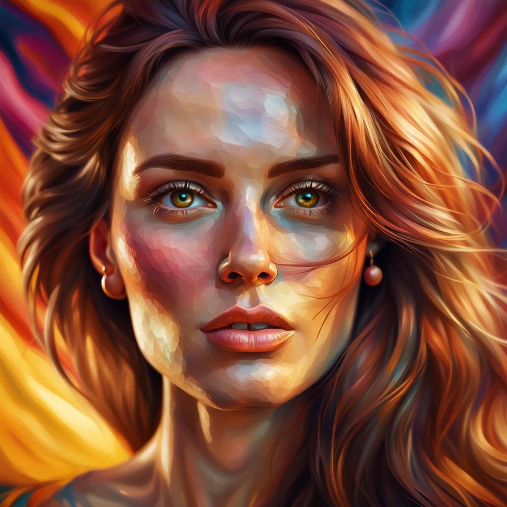 Detailed Portrait of Woman in Salvador Dali Style