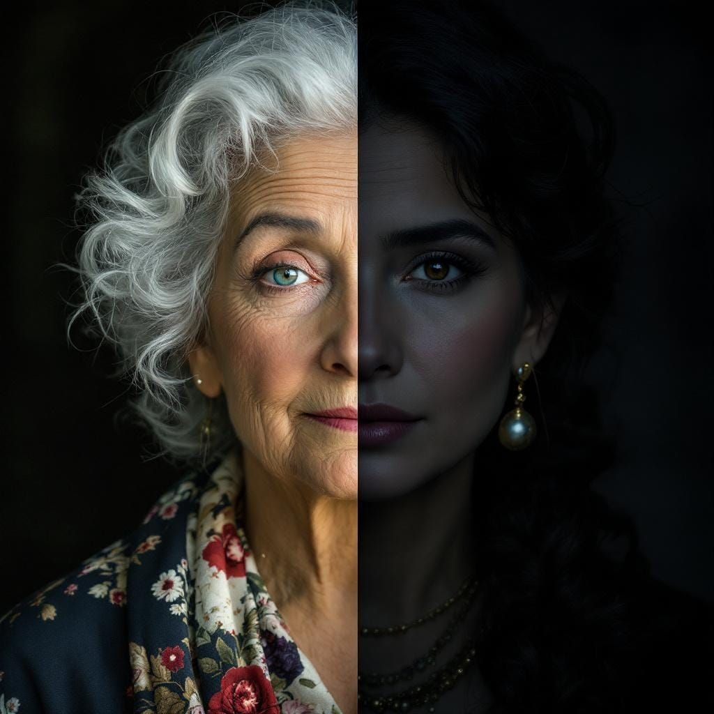 Day and Night Transformation: Grandmother to Young Lady