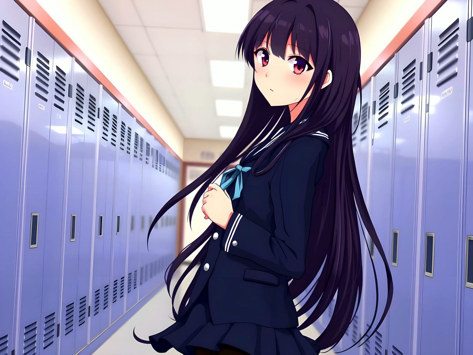 Komi Shouko from Komi Can't Communicate in Navy Blue Uniform