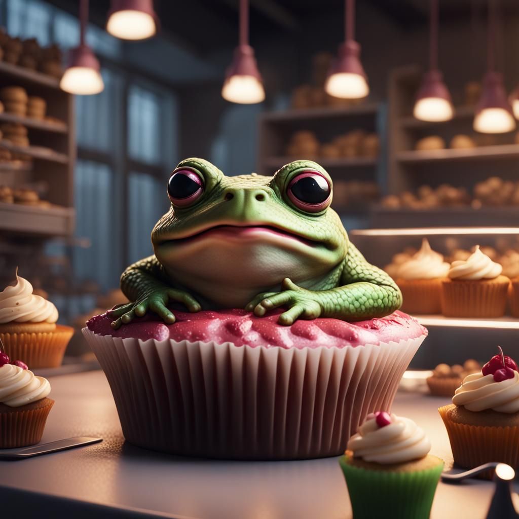 Toad's Delight: A Cupcake Fantasy in Matte Painting
