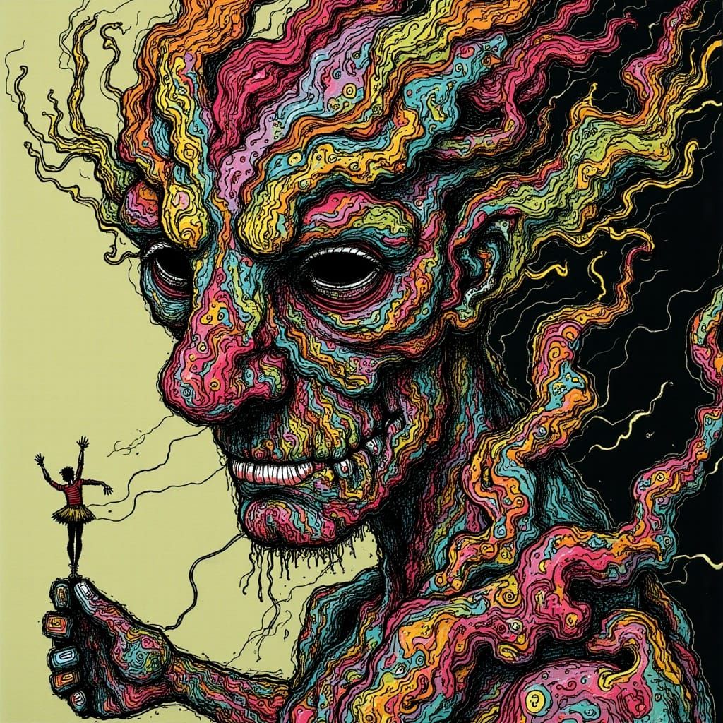 Psychedelic Anatomical Character Illustration