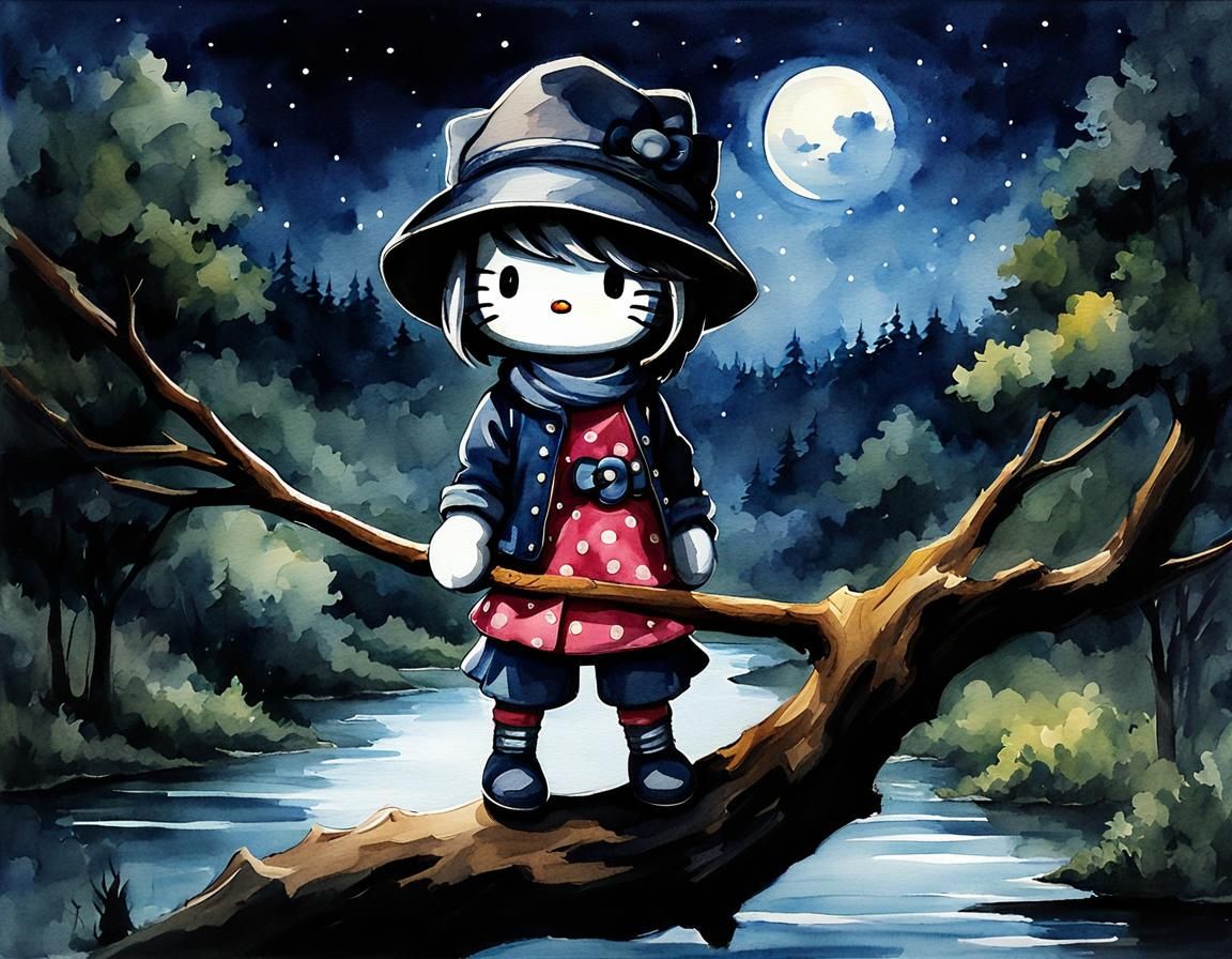 Hello Kitty . . . Moody Watercolor