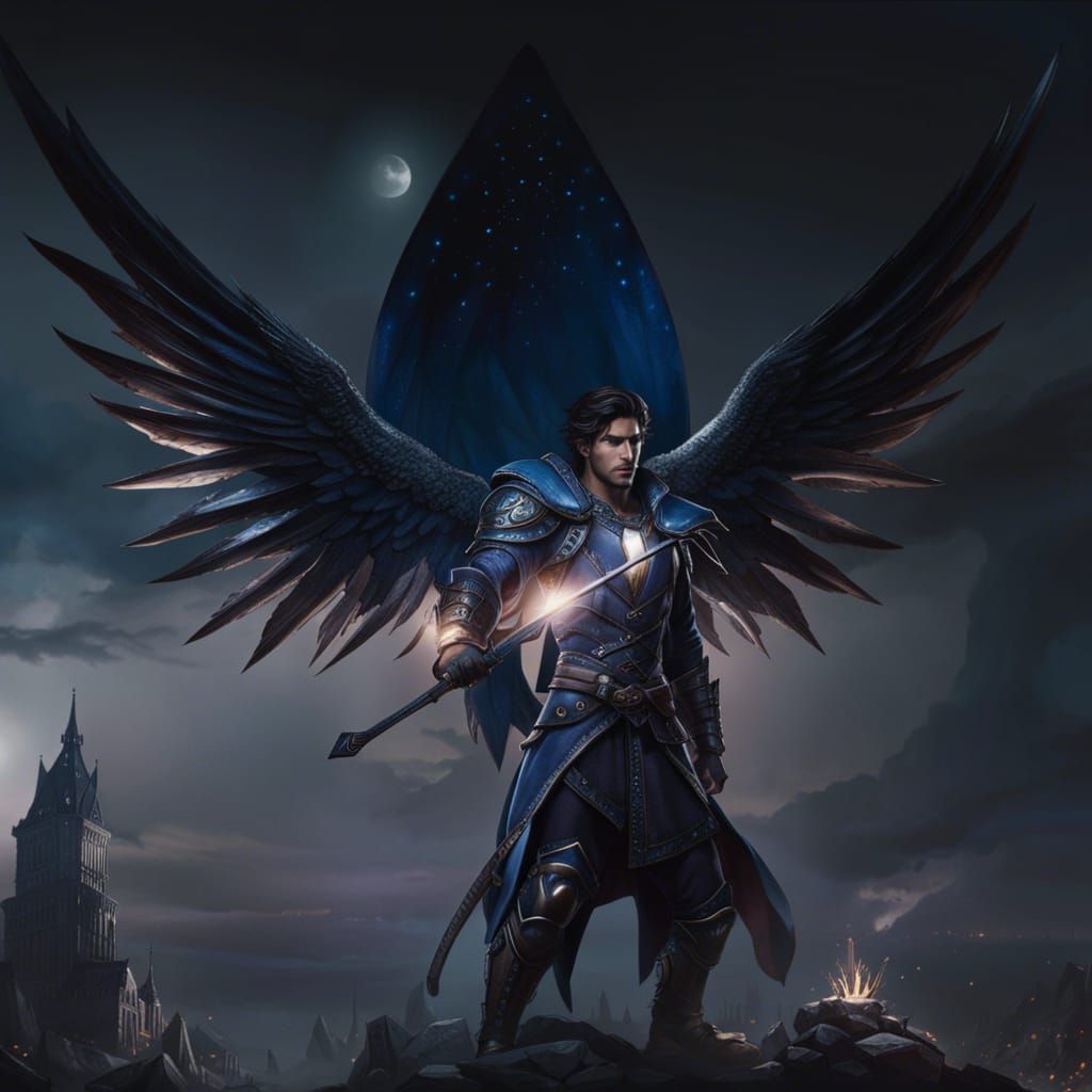 Medieval Warlock Teen Casting Turquoise Magic