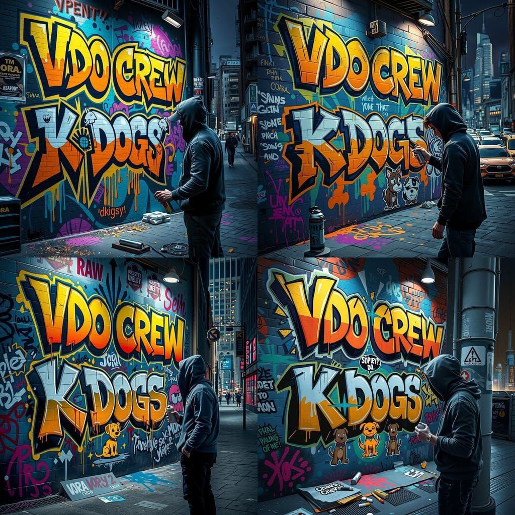 Graffiti Artist JORA Creates Vibrant VDO Crew Mural