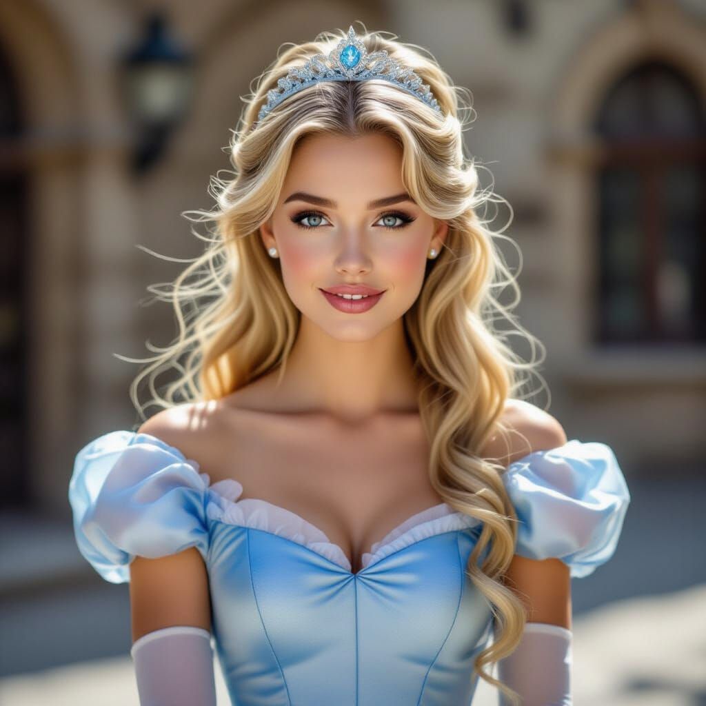 Realistic Cinderella with Loose Hair